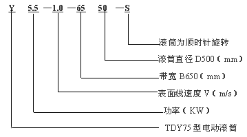 TDY75型油冷式電動滾筒 TDY75型油冷式電動滾筒